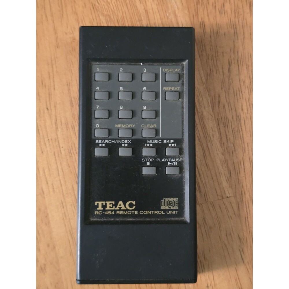Genuine TEAC RC-454 Remote Control Unit | Vintage CD Player OEM Remote Japan